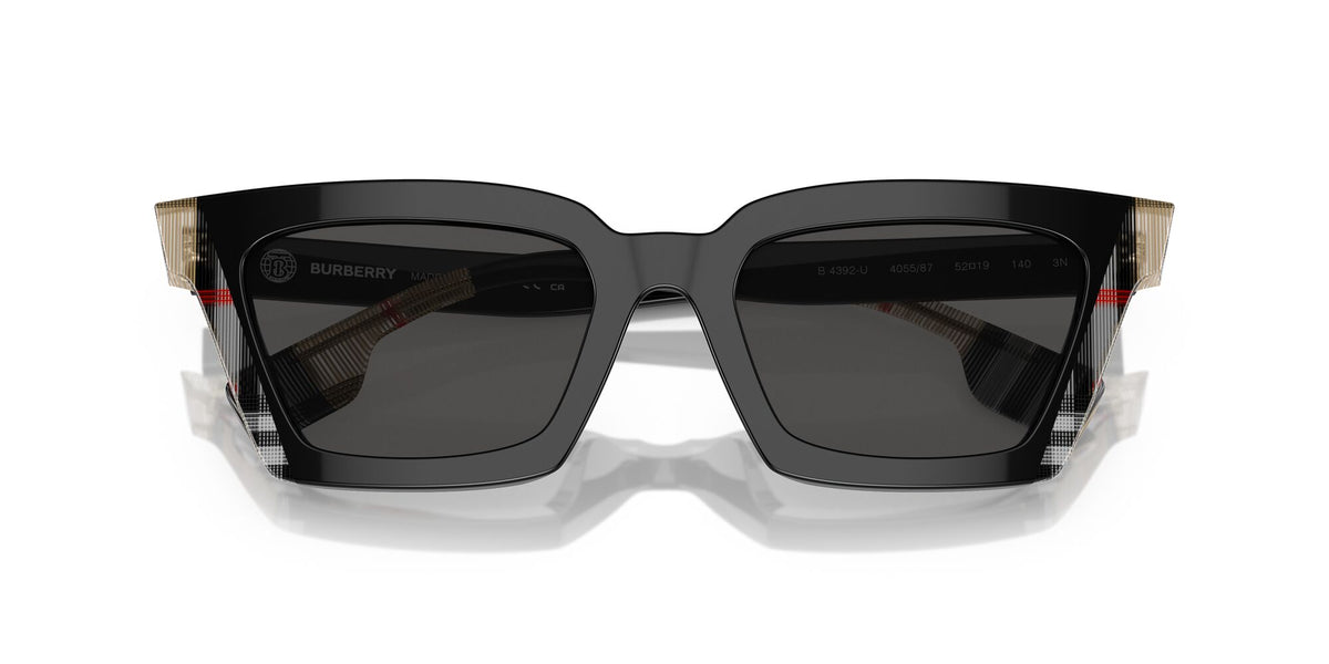 Burberry Briar 0BE4392U 405587 52 Black/Vintage Check / Dark Grey 52 / Polyamide Bio / Acetate / Acetate