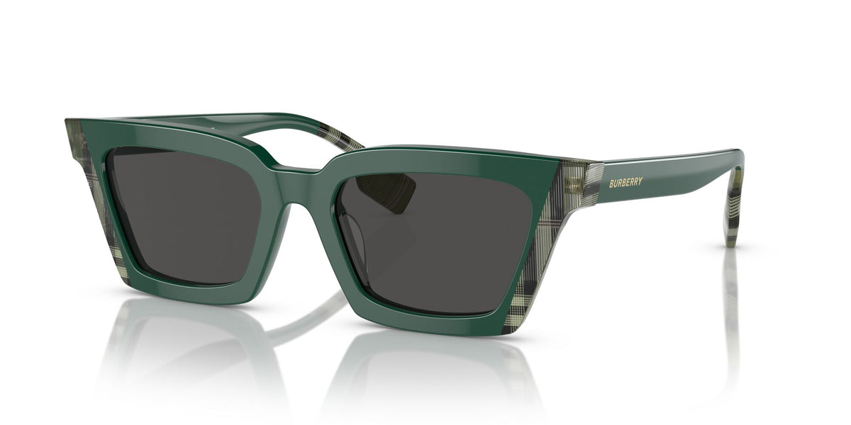 Burberry Briar 0BE4392U 405687 52 Green Lens/Check Green Lens / Dark Grey 52 / Polyamide Bio / Acetate / Acetate