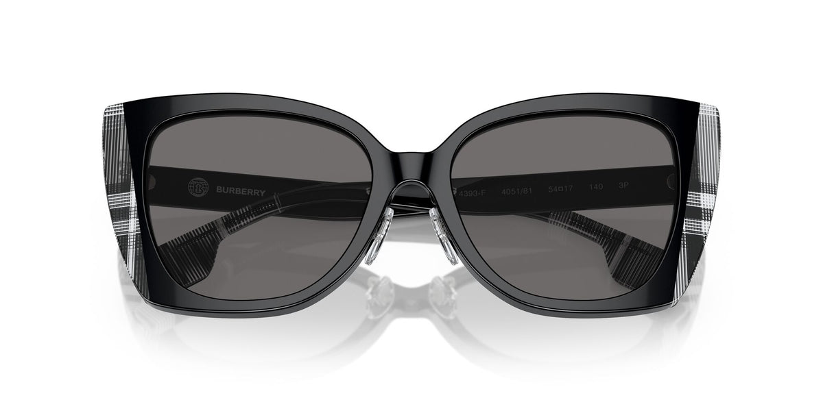 Burberry Meryl 0BE4393F 405181 54 Black/Check White Black 
Dark Grey Polarised 54 
Cr39 
Acetate 
Acetate