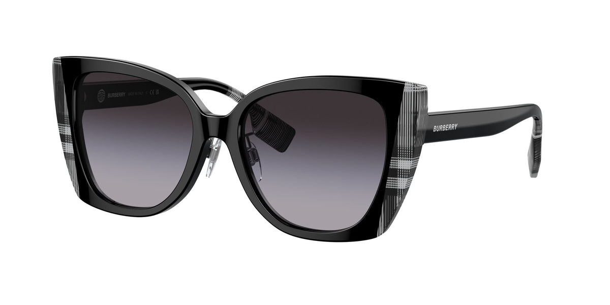 Burberry Meryl 0BE4393F 40518G 54 Black/Check White Black / Grey Gradient 54 / Polyamide Bio / Acetate / Acetate