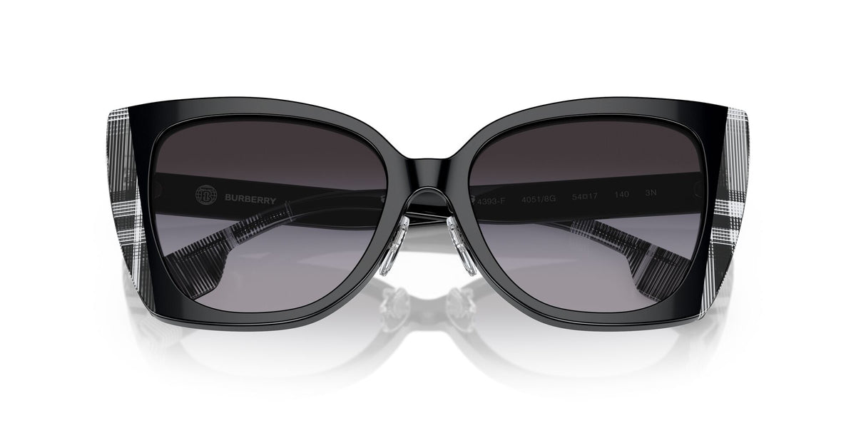 Burberry Meryl 0BE4393F 40518G 54 Black/Check White Black / Grey Gradient 54 / Polyamide Bio / Acetate / Acetate