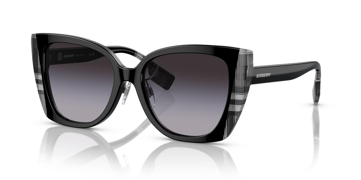 Burberry Meryl 0BE4393F 40518G 54 Black/Check White Black / Grey Gradient 54 / Polyamide Bio / Acetate / Acetate