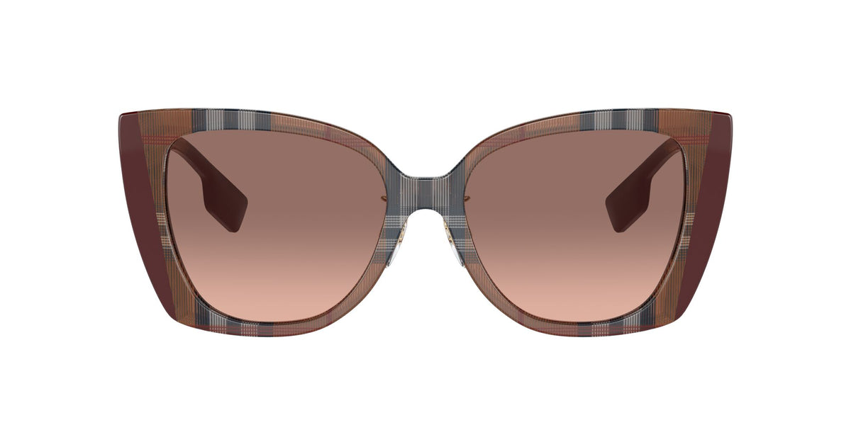 Burberry Meryl 0BE4393F 405413 54 Check Brown/Bordeaux / Pink Gradient Dark Brown 54 / Polyamide Bio / Acetate / Acetate