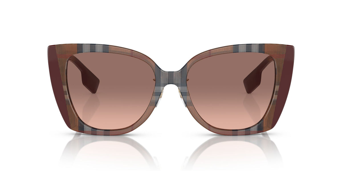 Burberry Meryl 0BE4393F 405413 54 Check Brown/Bordeaux / Pink Gradient Dark Brown 54 / Polyamide Bio / Acetate / Acetate
