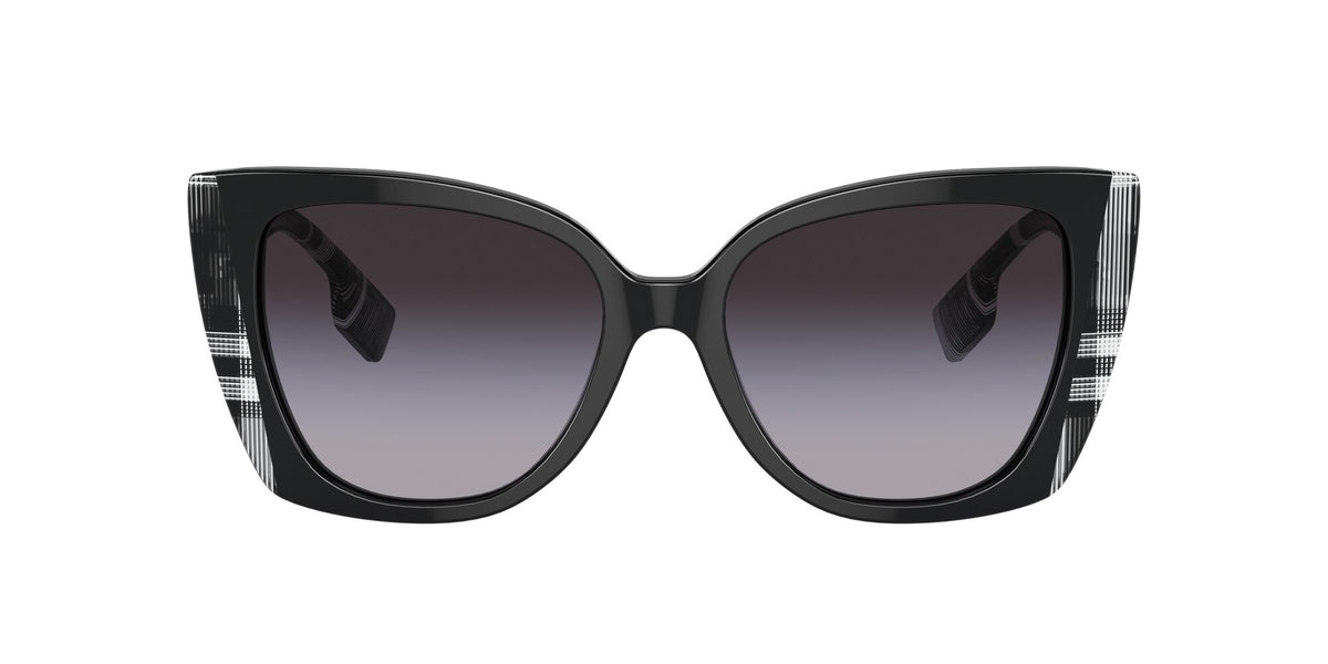 Burberry Meryl 0BE4393 40518G 54 Black/Check White Black / Grey Gradient