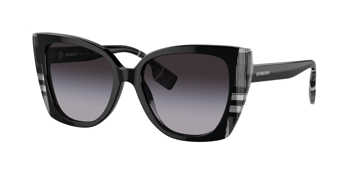 Burberry Meryl 0BE4393 40518G 54 Black/Check White Black / Grey Gradient