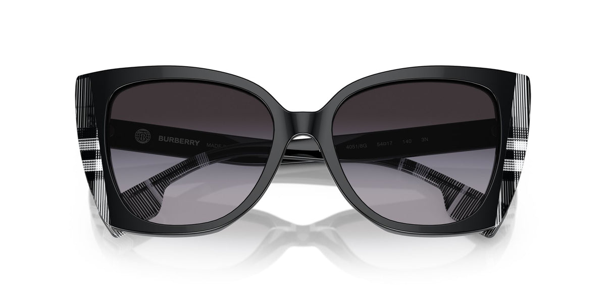 Burberry Meryl 0BE4393 40518G 54 Black/Check White Black / Grey Gradient