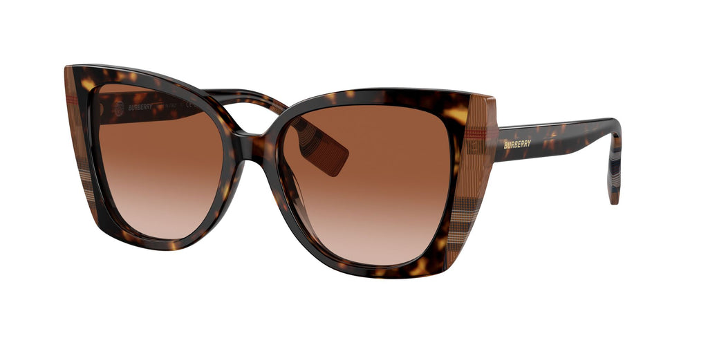 Burberry Meryl 0BE4393 405313 54 Dark Havana/Check Brown / Brown Gradient