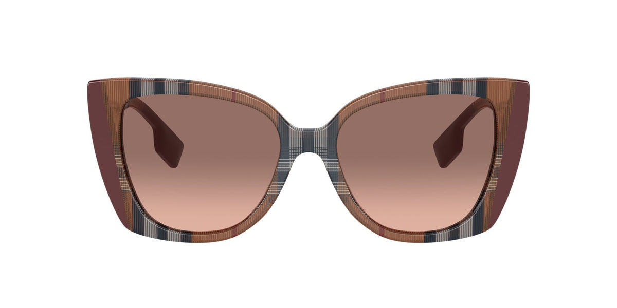Burberry Meryl 0BE4393 405413 54 Check Brown/Bordeaux / Pink Gradient Dark Brown