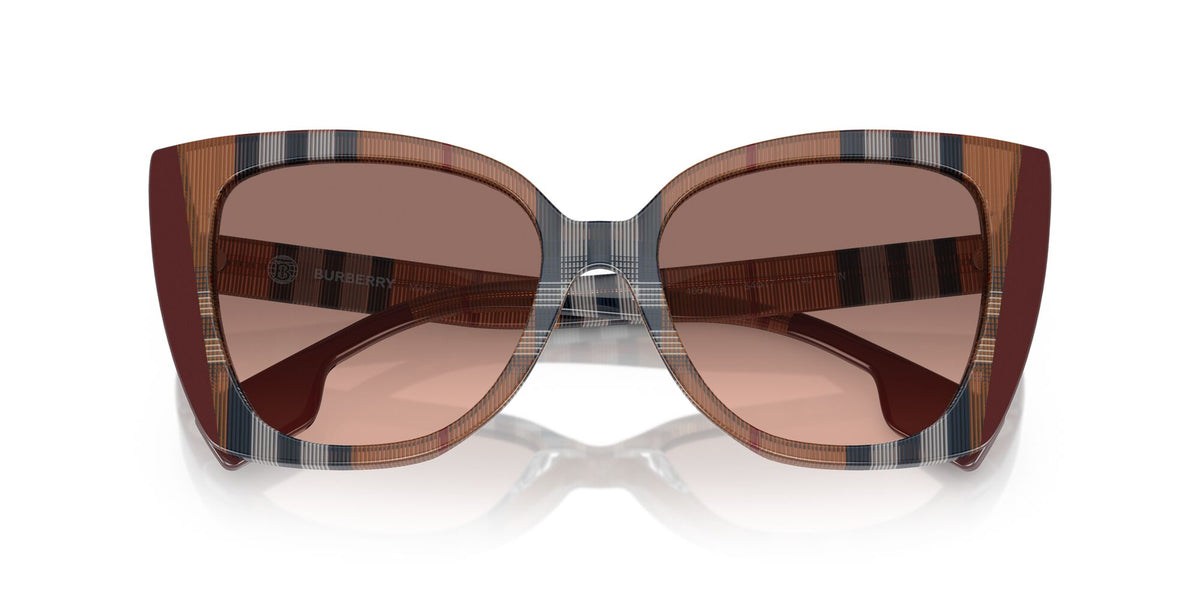 Burberry Meryl 0BE4393 405413 54 Check Brown/Bordeaux / Pink Gradient Dark Brown
