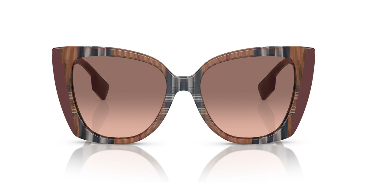 Burberry Meryl 0BE4393 405413 54 Check Brown/Bordeaux / Pink Gradient Dark Brown