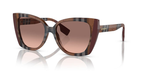 Burberry Meryl 0BE4393 405413 54 Check Brown/Bordeaux / Pink Gradient Dark Brown