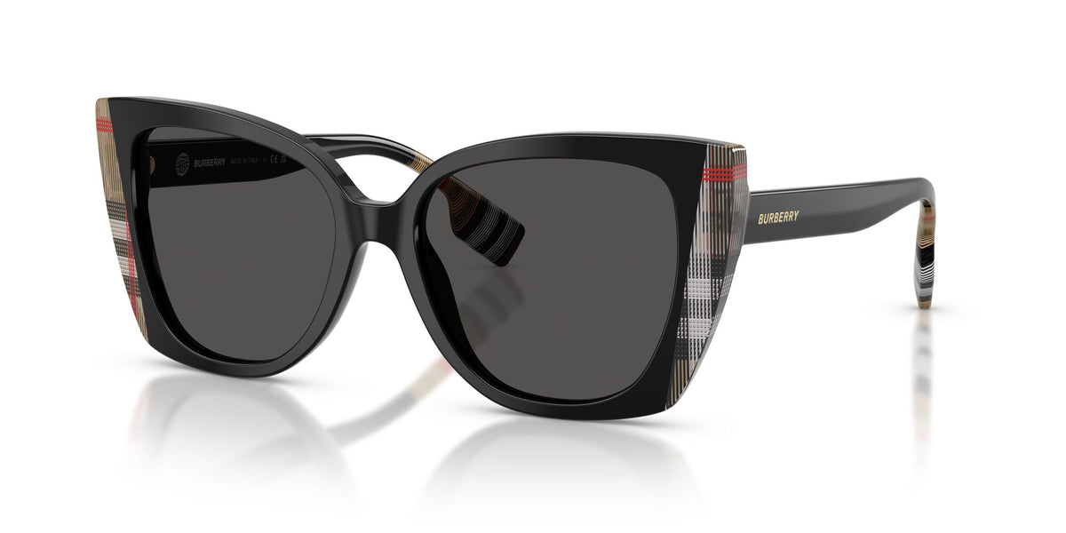 Burberry Meryl 0BE4393 405587 54 Black/Vintage Check/ Dark Grey