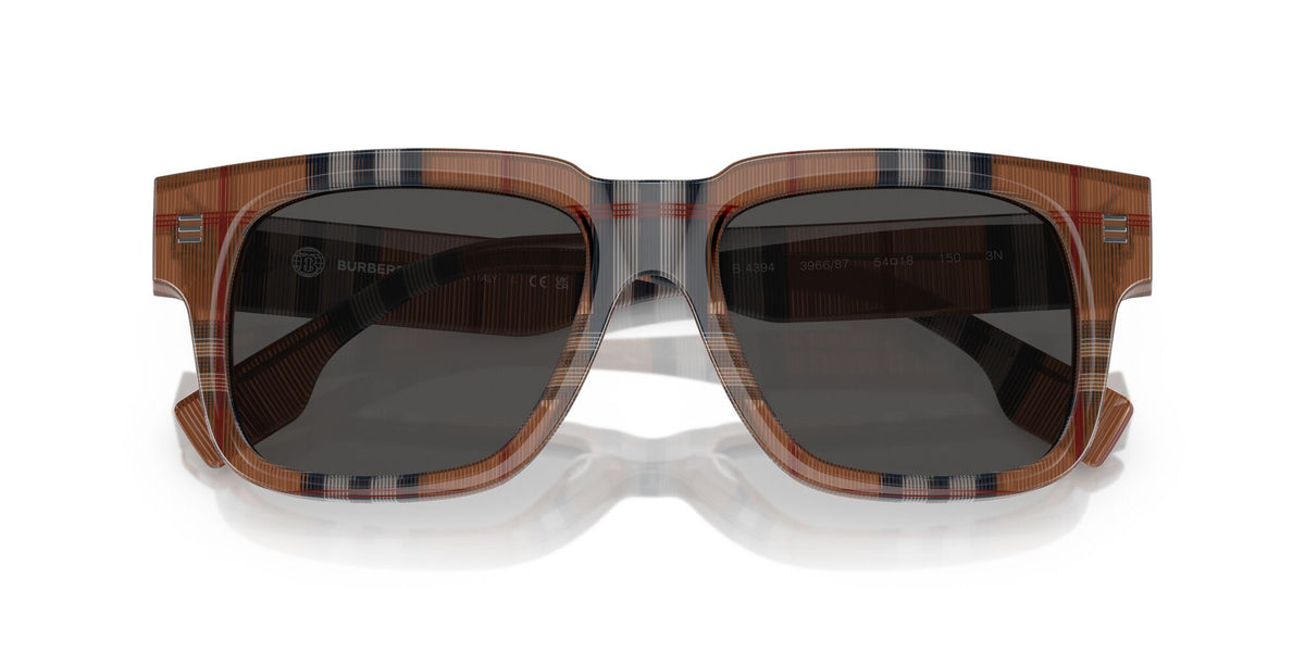 Burberry Hayden 0BE4394 396687 54 Check Brown / Dark Grey 54 / Polyamide Bio / Acetate / Acetate