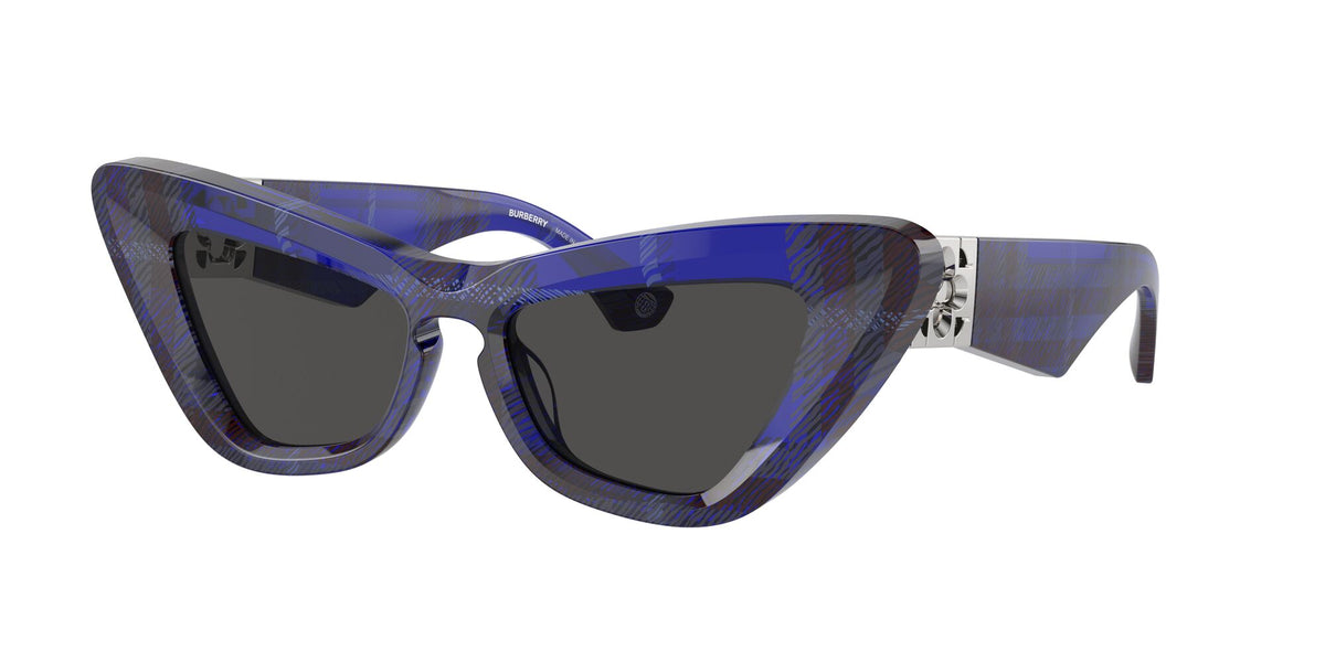Burberry  0BE4421U 411487 51 Check Blue / Dark Grey