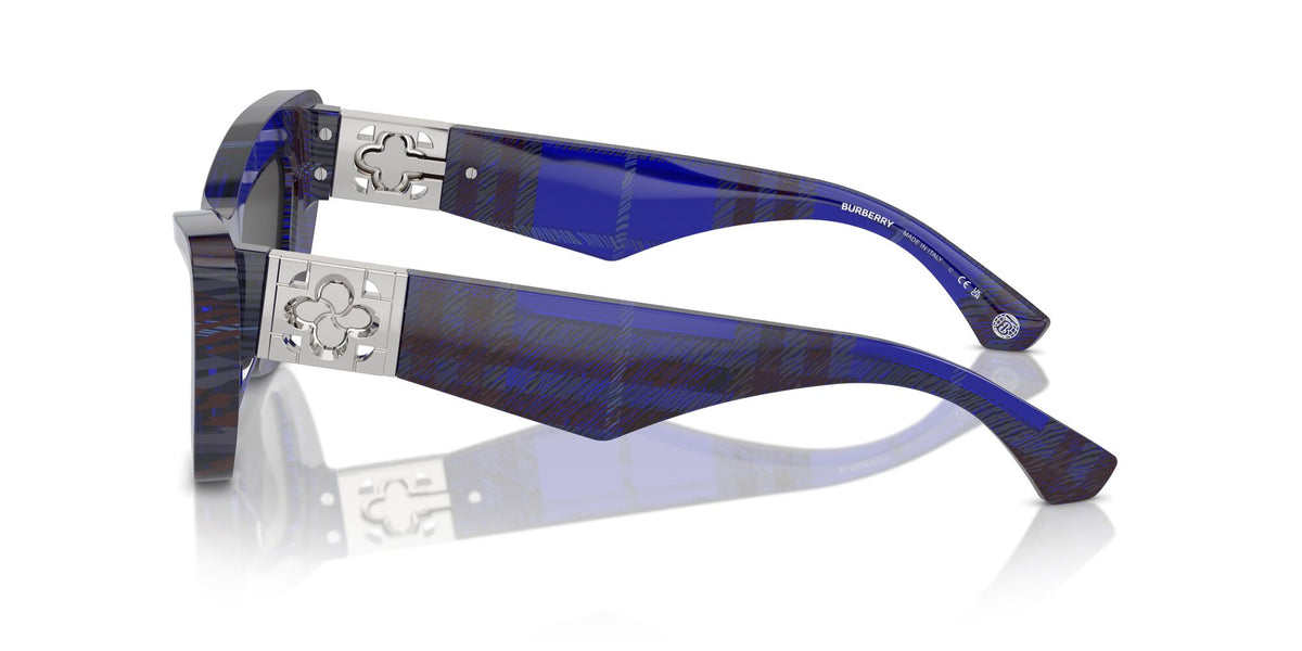 Burberry  0BE4421U 411487 51 Check Blue / Dark Grey