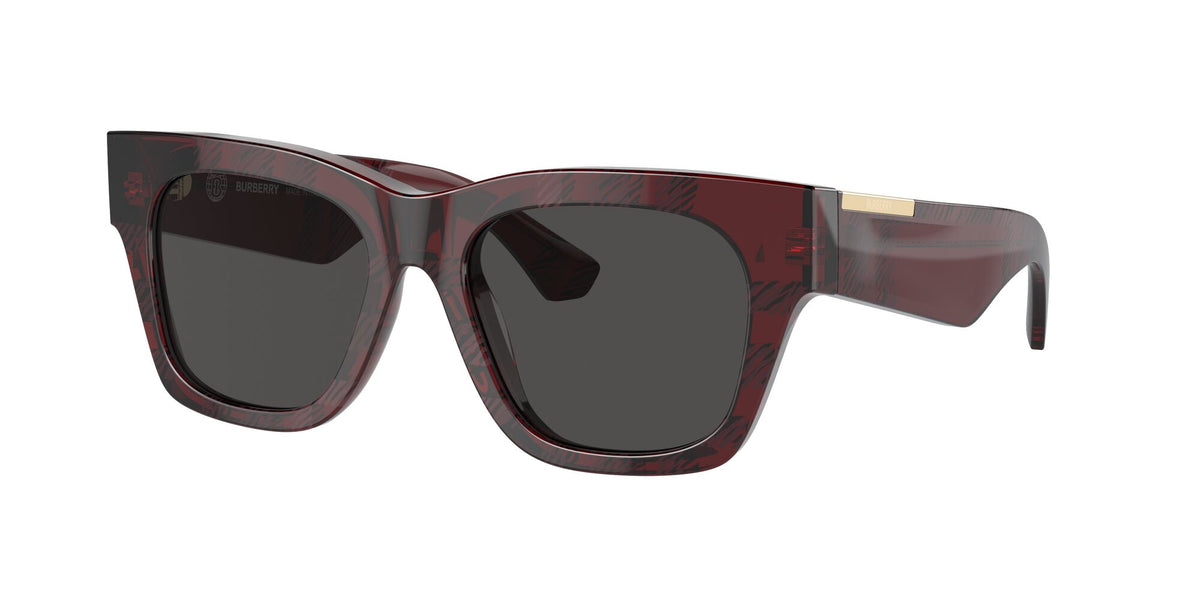 Burberry  0BE4424F 411587 52 Check Red / Dark Grey