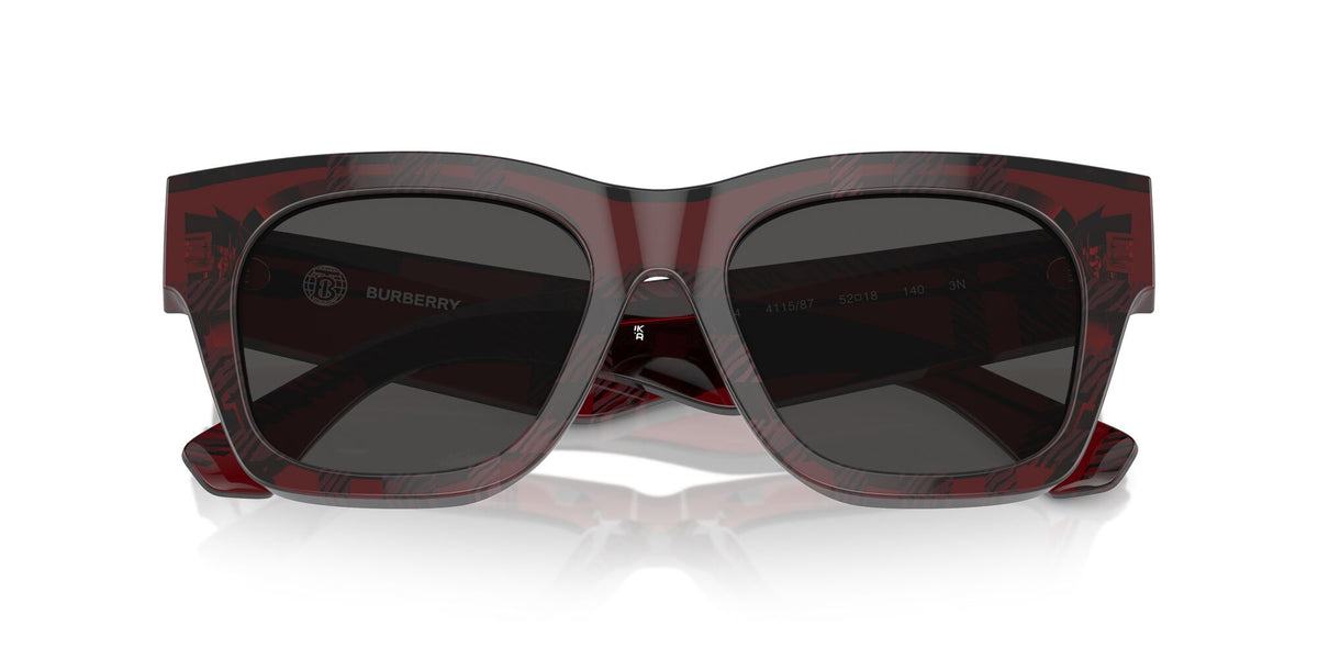 Burberry  0BE4424 411587 52 Check Red / Dark Grey