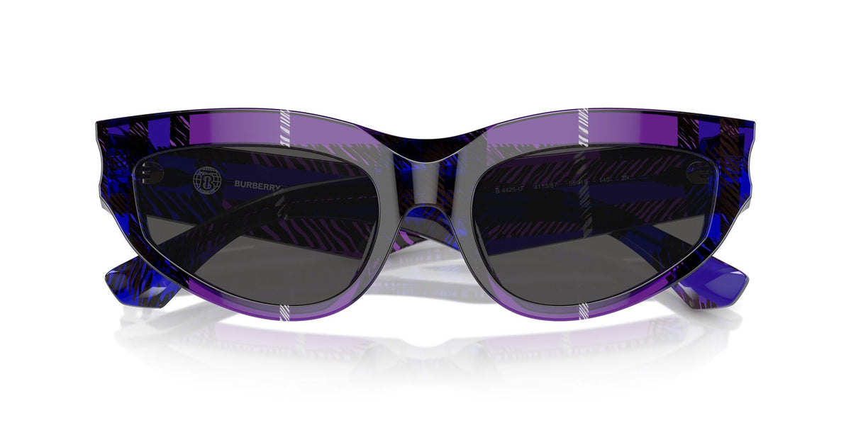 Burberry  0BE4425U 411387 55 Check Violet / Dark Grey