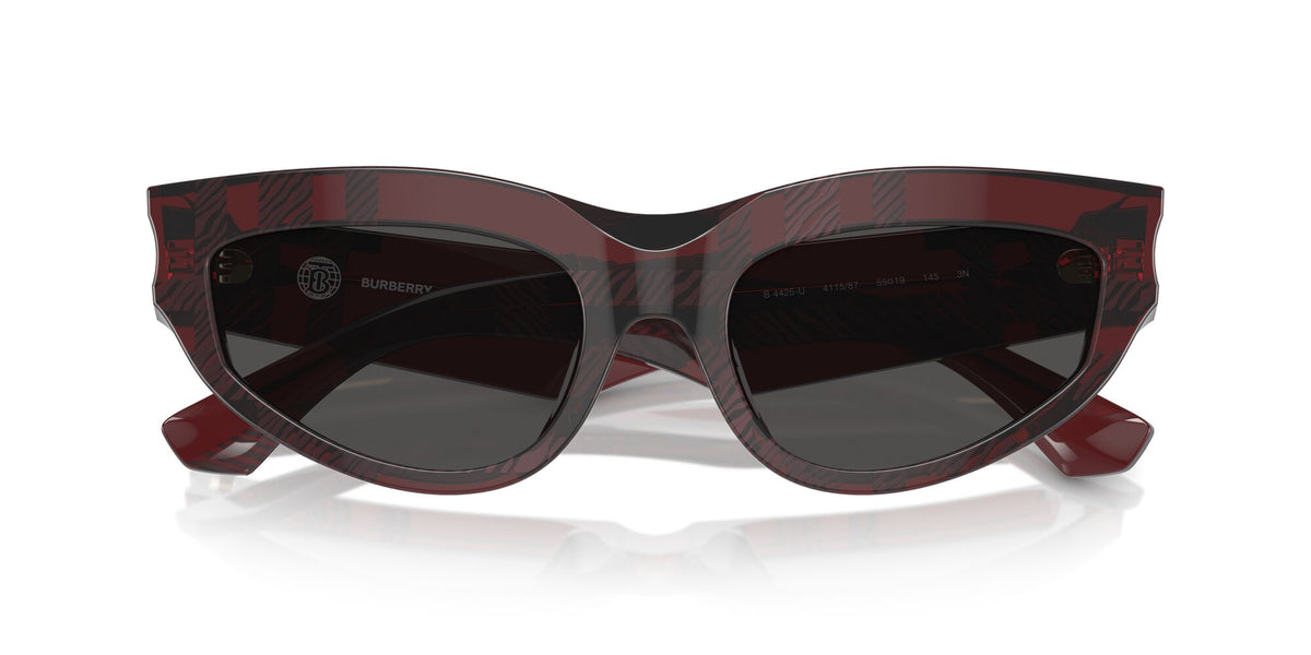 Burberry  0BE4425U 411587 55 Check Red / Dark Grey