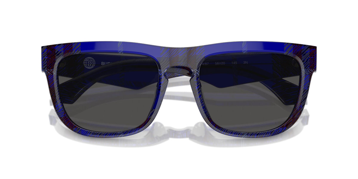 Burberry  0BE4431U 411487 56 Check Blue / Dark Grey