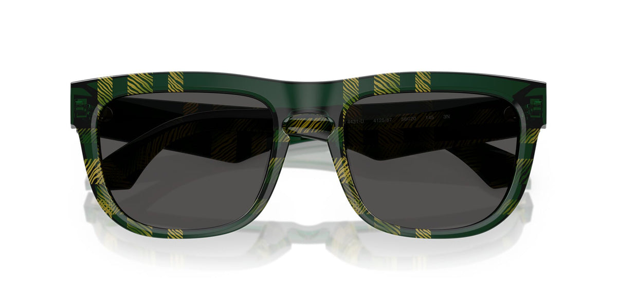 Burberry  0BE4431U 412587 56 Check Green/ Dark Grey
