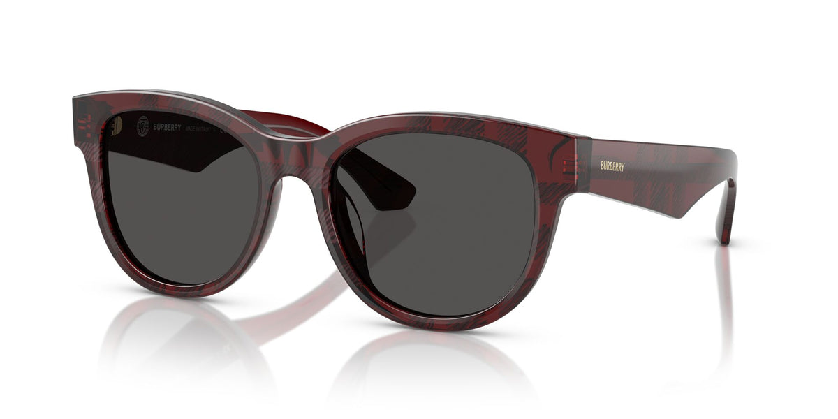 Burberry  0BE4432U 411587 54 Check Red/ Dark Grey