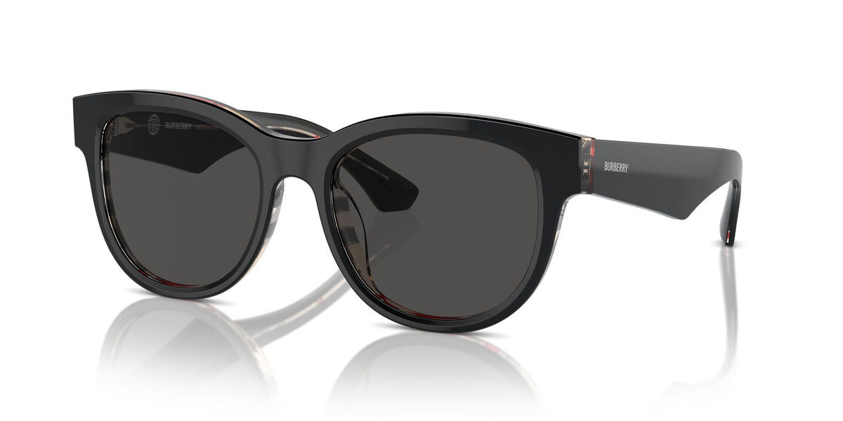 Burberry  0BE4432U 412187 54 Top Black On Vintage Check / Dark Grey