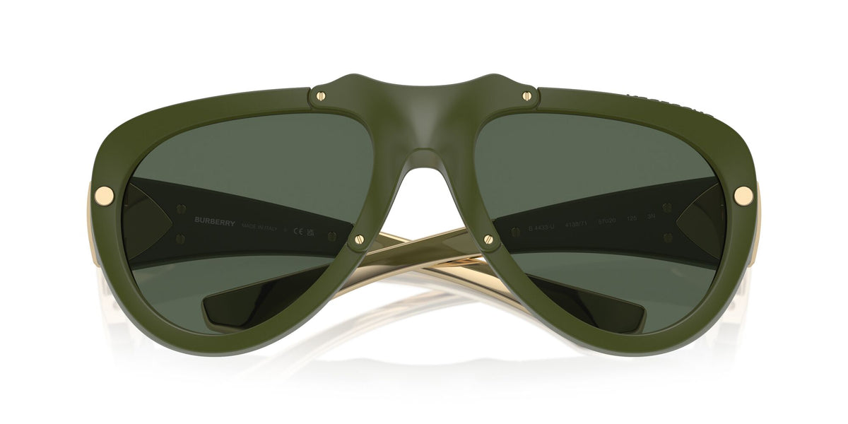 Burberry  0BE4433U 413871 57 Green Lens Rubber / Dark Green Lens