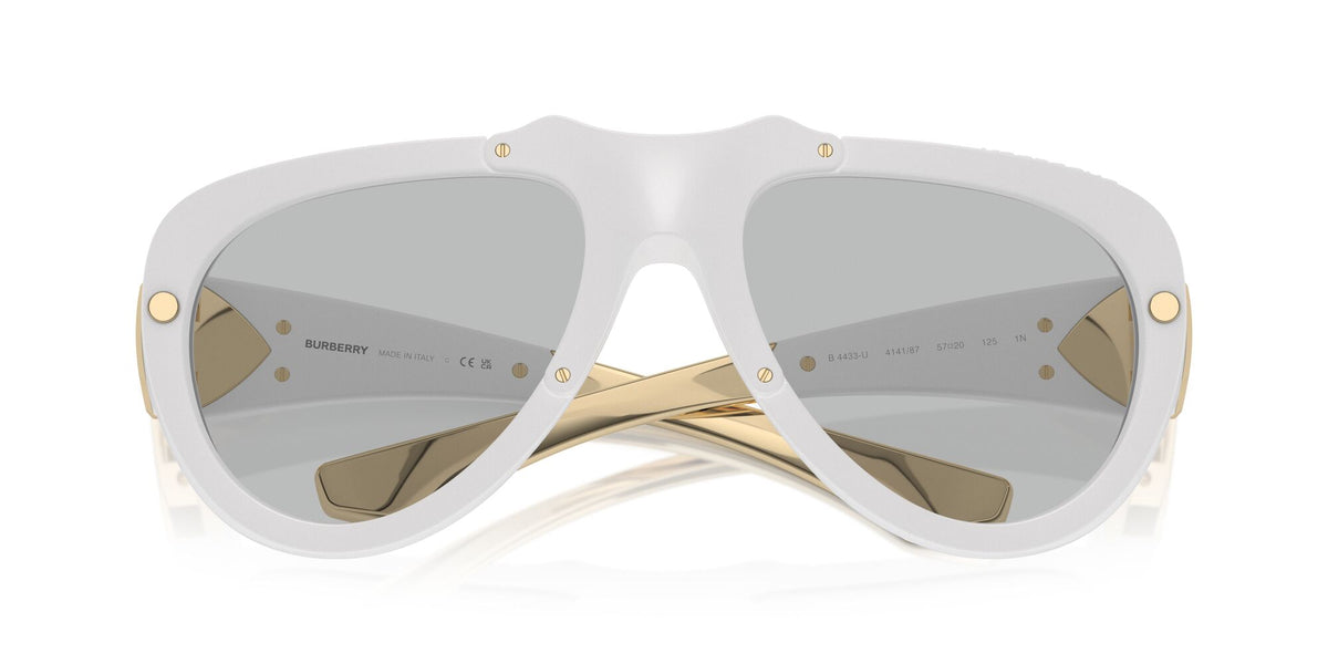 Burberry  0BE4433U 414187 57 White Rubber / Light Grey