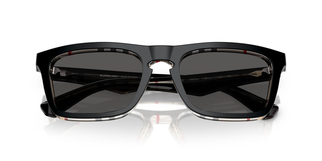 Burberry  0BE4434F 412187 57 Top Black On Vintage Check/ Dark Grey