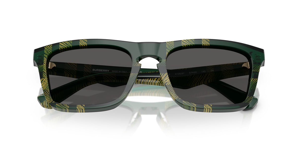 Burberry  0BE4434F 412587 57 Check Green/ Dark Grey