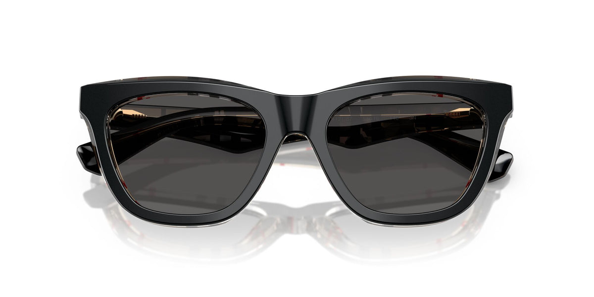 Burberry  0BE4435F 412187 53 Top Black On Vintage Check/ Dark Grey