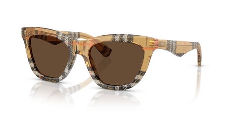 Burberry  0BE4435F 414673 53 Check Sand/ Dark Brown