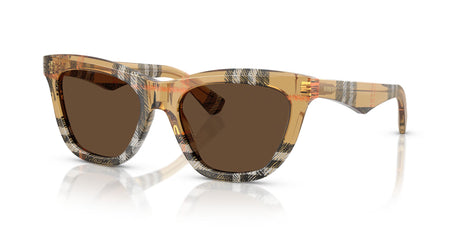 Burberry  0BE4435 414673 53 Check Sand/ Dark Brown