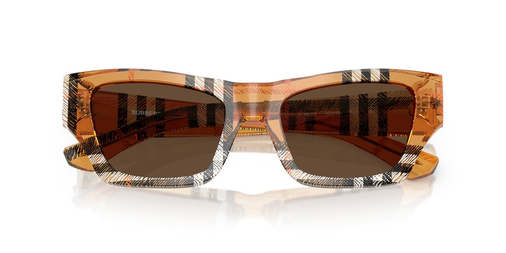 Burberry  0BE4441U 414673 52 Check Sand/ Dark Brown