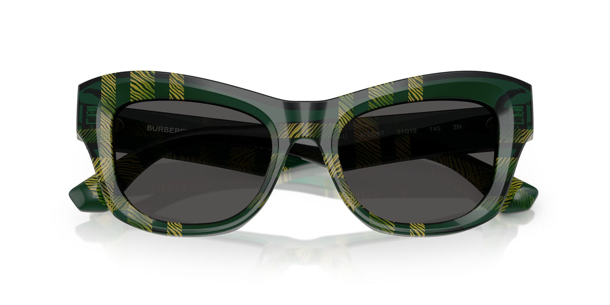 Burberry  0BE4442U 412587 51 Check Green/ Dark Grey