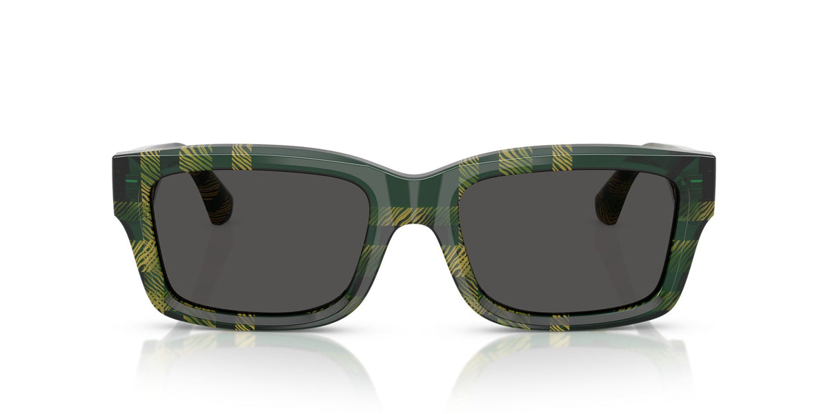 Burberry  0BE4443 412587 55 Check Green/ Dark Grey