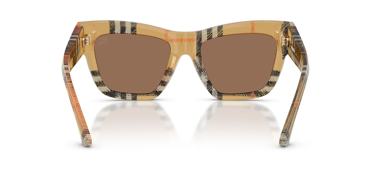 Burberry 0BE4449F 414673 53 Check Sand/ Dark Brown