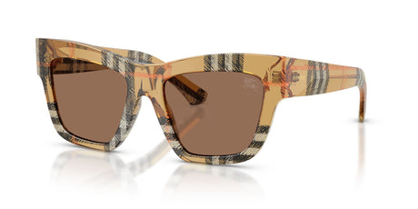 Burberry 0BE4449F 414673 53 Check Sand/ Dark Brown