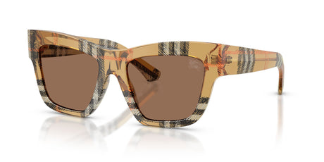 Burberry 0BE4449 414673 53 Check Sand/ Dark Brown
