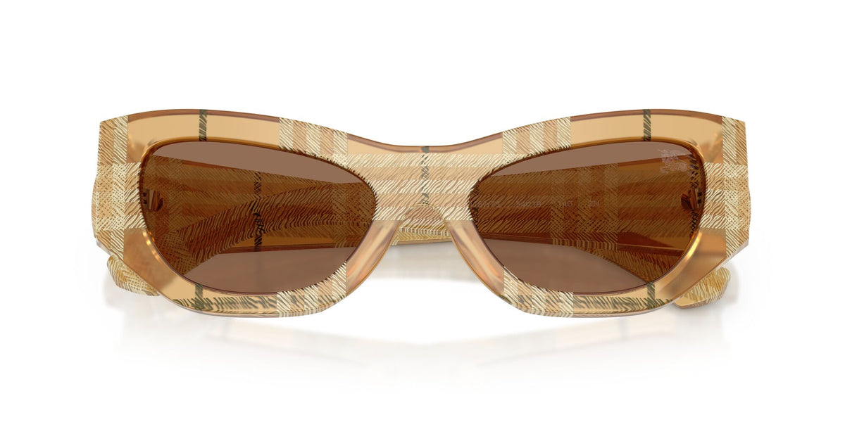 Burberry 0BE4450U 415773 54 Check Beige/ Dark Brown