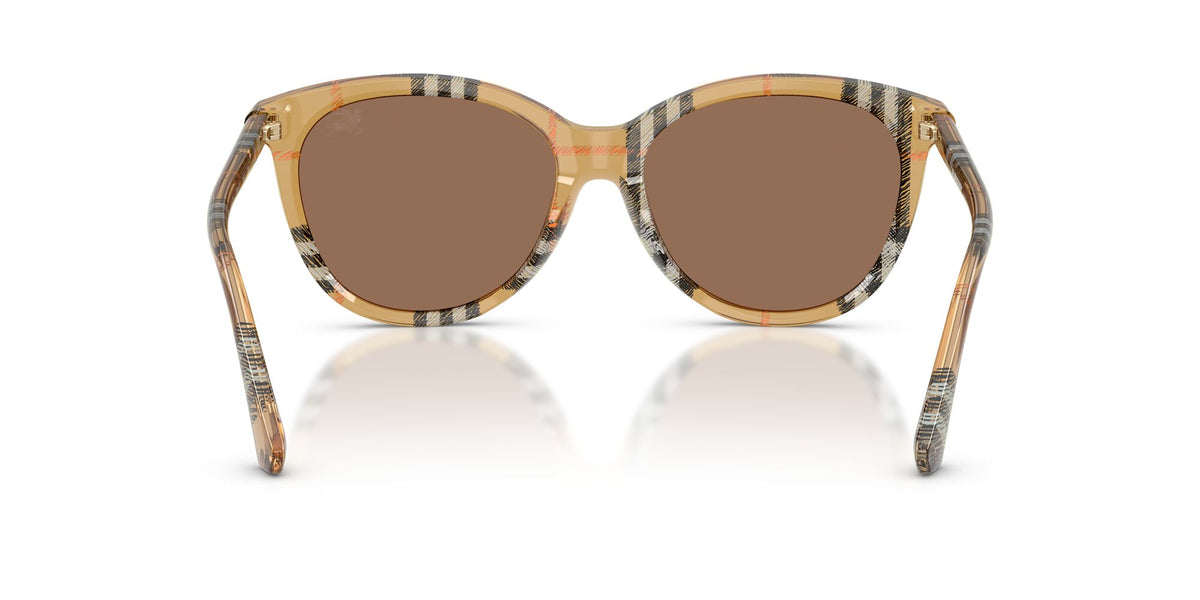 Burberry 0BE4455F 416373 55 Check Sand/ Dark Brown