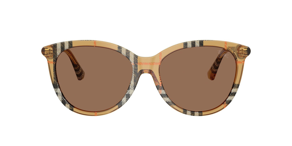 Burberry 0BE4455 416373 55 Check Sand/ Dark Brown