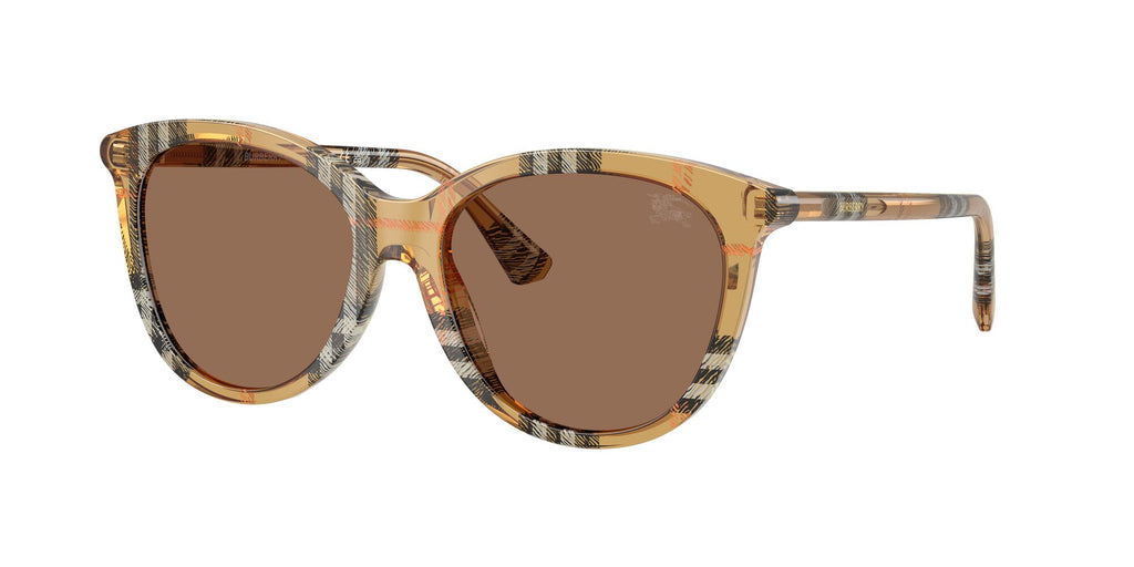 Burberry 0BE4455 416373 55 Check Sand/ Dark Brown