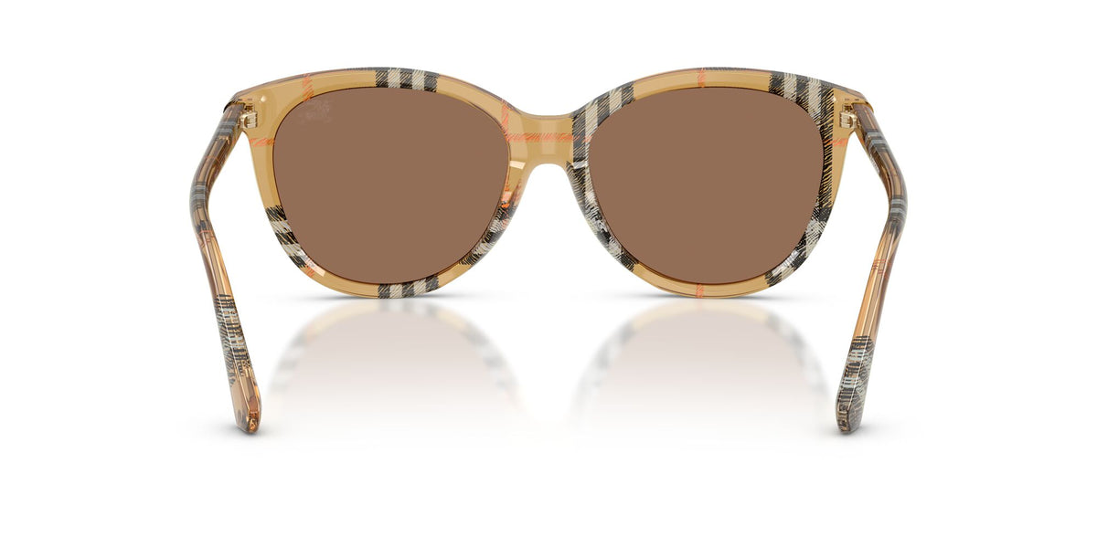 Burberry 0BE4455 416373 55 Check Sand/ Dark Brown