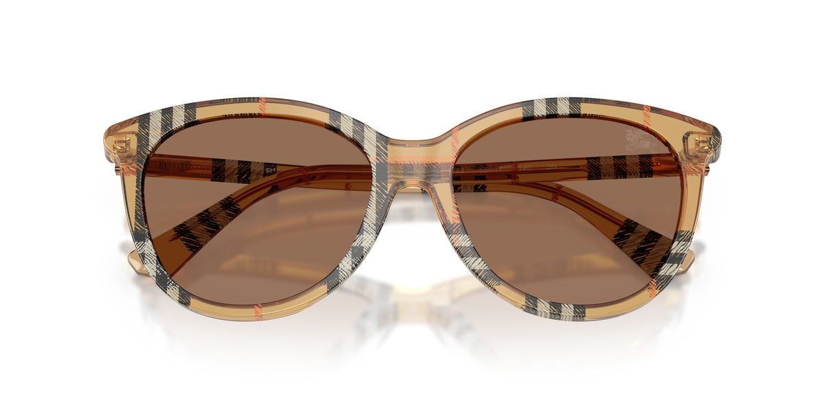 Burberry 0BE4455 416373 55 Check Sand/ Dark Brown