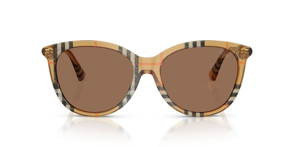 Burberry 0BE4455 416373 55 Check Sand/ Dark Brown