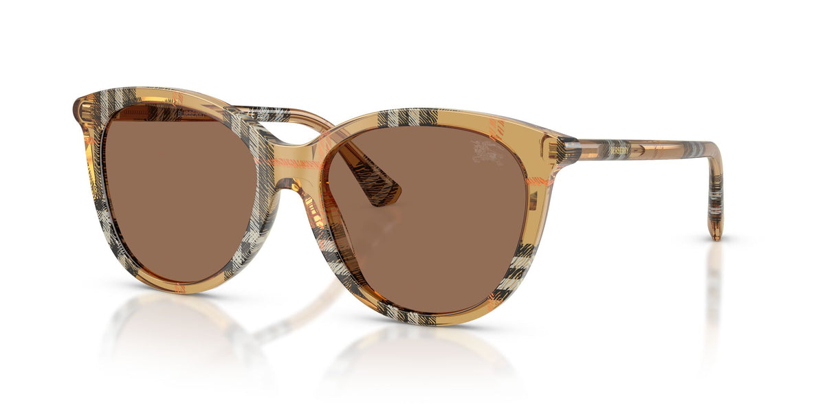 Burberry 0BE4455 416373 55 Check Sand/ Dark Brown