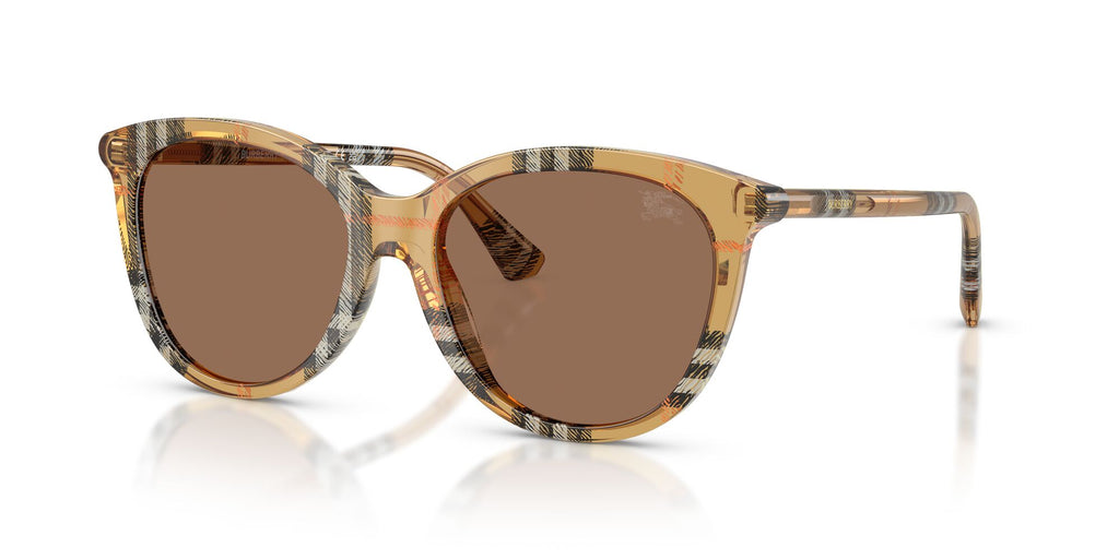 Burberry 0BE4455 416373 55 Check Sand/ Dark Brown